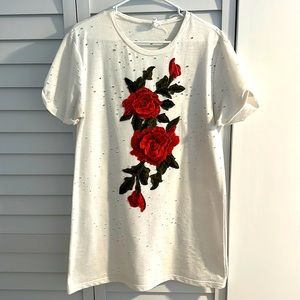 Better Be Dress With Flower Appliqué